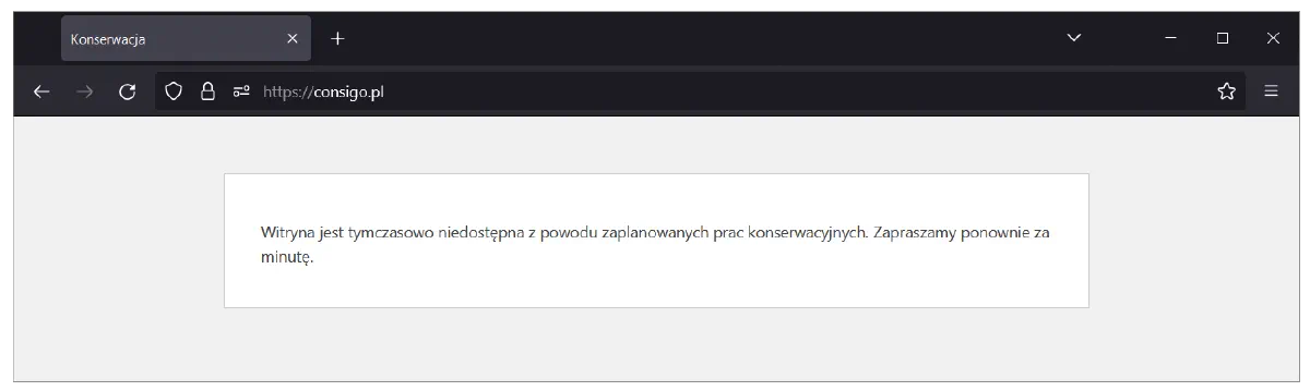 Wordpress Maintenance mode error message